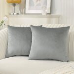 Ystyle housse de coussin 50x50 lot de 2 coussin canape salon chambre canap� housse oreiller gris