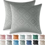 Ystyle housse de coussin 50x50 decoration salon en velours c�tel� super doux coussin canap� d�coratif ...