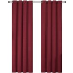 Ystyle rideau 100% occultant lot de 2 effet lin 140225cm rideaux thermique isolant anti froid salon ...