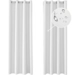Ystyle rideau occultant lot de 2 140x145cm rideau phonique anti bruit moderne salon chambre maison blanc ...