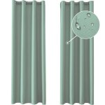 Ystyle rideau occultant lot de 2 140x240cm rideau phonique anti bruit moderne salon chambre maison vert ...