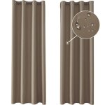 Ystyle rideau occultant lot de 2 140x260cm rideau phonique anti bruit rideau exterieur impermeable caf� ...
