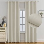 Ystyle rideau occultant lot de 2 140x300 cm rideau occultant thermiques à oeillets beige Ystyle rideau occultant lot de 2 140x300 cm rideau occultant thermiques à oeillets beige