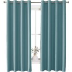 Ystyle rideau occultant thermiques lot de 2 rideaux effet lin rideau salon phonique 140x260 cm bleu clair ...
