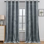 Ystyle rideau occultant velours lot de 2 140x260cm rideaux salon rideau thermique isolant anti chaud ...
