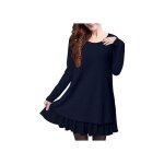 Zanzea robe femme avec noeuds marine xl