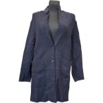 Zara manteau femme lgant styl confortable bleu marine avec boutons m