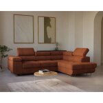 Zaria - canap� d'angle droit - convertible avec coffre et t�ti�res r�glables - 5 places - en velours ...