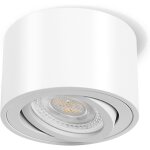 Zayho - 1x spots de plafond blanc - extra plat & pivotant à 38° - Ø80x50mm - spot en saillie orientable ... Zayho - 1x spots de plafond blanc - extra plat & pivotant à 38° - Ø80x50mm - spot en saillie orientable ...