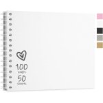 Zayho - 285 x 205 cm album photo scrapbooking vide en papier kraft  couverture rigide livre photo avec ...