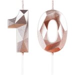 Zayho - or rose bougies danniversaire pour 10 ans 3d bougie numro 10 bougies dores bougie danniversaire ...