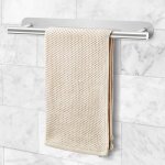 Zayho - porte serviette mural salle de bain 19cm - barre seche serviette - porte - serviettes acier inox ...