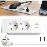 Zayho - prise encastrable plan de travail multiprise encastrable avec usb - a et type - c multiprise ...