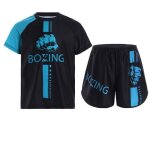 Zdhoor enfant garon ensemble short de boxe avec tee shirt short sport de combat kick boxing short muay ...