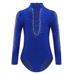 Zdhoor justaucorps gymnastique gar�on enfant strass manche longue justaucorps danse latine gym ballet ...