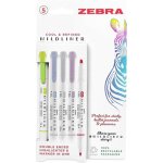 Zebra mildliner creative surligneur marqueur - double extrmit - cool et raffin - lot de 5 en carton ...
