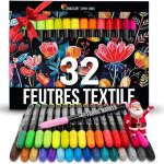 Zenacolor 32 feutre textile permanent - pour diff�rents tissus et non toxique