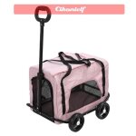 Zerone transporteur de chien avec roues porte - chien � 4 roues porte - chat roulant portable petite ...