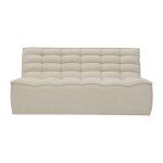 Zeyna - canap� 2 places modulable en tissu beige