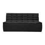 Zeyna - canapé 2 places modulable en tissu noir Zeyna - canapé 2 places modulable en tissu noir