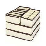Zhan - lot de 4 organiseurs de tiroirs en tissu bote de rangement pour vtements garde - robe chambre ...