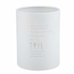 Zhan - bote de rangement pour couverts bocal cuillre fourchette baguettes acier inoxydable blanc