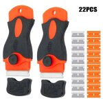 Zhan - grattoir pour plaque vitroc�ramique avec manche souple et 10 lames m�talliques nettoyage du verre ...