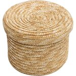 Zhan - panier de rangement en jonc de mer panier  fleurs tress panier  linge en osier bote de rangement ...