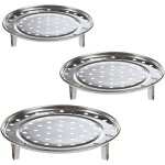 Zhan - panier vapeur en acier inoxydable cuiseur vapeur pliable et r�glable plateau rond avec pieds amovibles ...