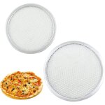 Zhan - plaque de cuisson ronde en maille pour pizza - grille ronde en maille épaisse avec trous pour ... Zhan - plaque de cuisson ronde en maille pour pizza - grille ronde en maille épaisse avec trous pour ...
