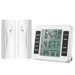 Zhan - thermomètre de réfrigérateur avec alarme - thermomètre de congélateur sans fil intérieur / extérieur ... Zhan - thermomètre de réfrigérateur avec alarme - thermomètre de congélateur sans fil intérieur / extérieur ...