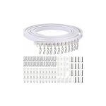 Zhan - tringle à rideau incurvée pliable de 15 m flexible et souple avec crochets métalliques séparateur ... Zhan - tringle à rideau incurvée pliable de 15 m flexible et souple avec crochets métalliques séparateur ...
