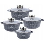 Zilner ensemble de casseroles en granit 8 pi�ces rev�tement en marbre zl - 8532