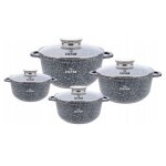 Zilner zl - 7078 set de po�les � frire en granit 8 pi�ces avec rev�tement en marbre