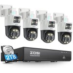 Zosi kit caméra de surveillance extérieure poe à double objectif avec ai détection humain / véhicule ... Zosi kit caméra de surveillance extérieure poe à double objectif avec ai détection humain / véhicule ...