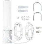 Zree antenne 4g / 5g lte 10dbi extrieur [698 - 3800mhz] fils electriques - torons - co cble rg58 5m ...