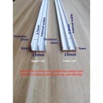 0. 5 m - blanc - rail coulissant en plastique pour porte vitr�e
