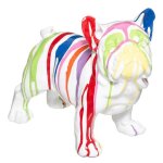 Statuette chien chance blanc h265cm - atmosphera createur dinterieur - blanc