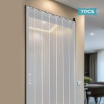 1. 05 * 2m bande de pvc transparent style perfor� de rideau de porte (7 bandes de 18cm de large 2mm d�paisseur ...
