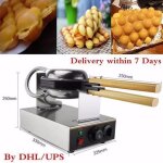 1. 3kw gaufrier electrique oeuf gteau four qq egg waffle baker maker machine 220v