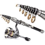 15 million de poissons main court mini canne t�lescopique portatif de fibre de carbone.