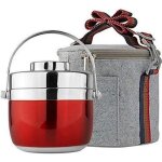 1. 5l boîte de repas boîte alimentaire garde - chaud inox avec sac isotherme rouge b18264 1. 5l boîte de repas boîte alimentaire garde - chaud inox avec sac isotherme rouge b18264