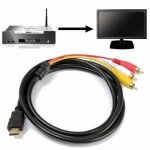 1. 5m câble cordon emetteur hdmi vers 3 rca mâle audio vidéo h011a4 1. 5m câble cordon emetteur hdmi vers 3 rca mâle audio vidéo h011a4