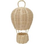 1 abat - jour en rotin tress� - 10�18cm - d�coration int�rieure - abat - jour en forme de montgolfi�re ...