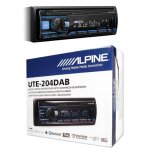 1 alpine ute - 204dab autoradio 1 din numrique mdia stro rcepteur dab / usb / flac avec bluetooth ...
