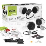 1 boss audio systems mc420b kit avec 1 amplificateur classe d et 2 haut - parleurs chrom�s de 76 cm 3 ...