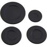 1 lot de capuchons de rechange pour cuisini�re � gaz - noir - compatible avec les br�leurs � gaz (55 ...