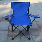 1 chaise confortable blue avec housse pliante fauteuil siege plage p�che ais�