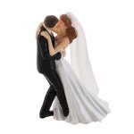 1 couple de maris: bisous damour 13. 1cm ref / 13206 (figurine rsine gteau mariage)