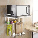 Support mural de rangement pour micro ondes four - argent - contemporain - design - a lunit
